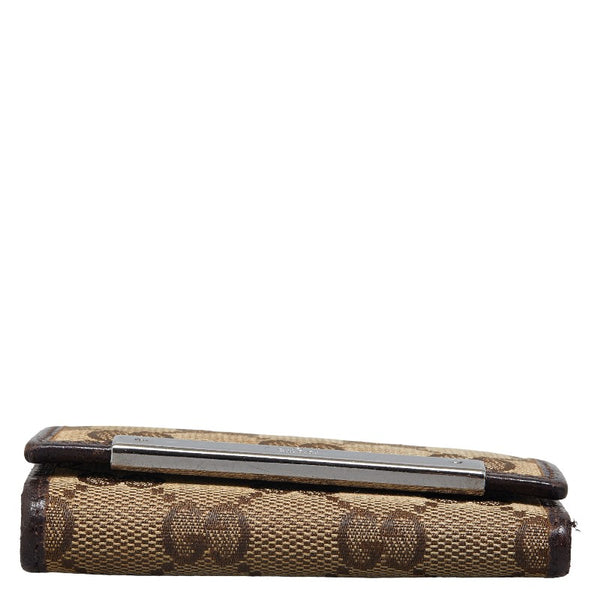 グッチ GGキャンバス キーケース 6連 127048 ベージュ ブラウン キャンバス レザー レディース GUCCI 【中古】