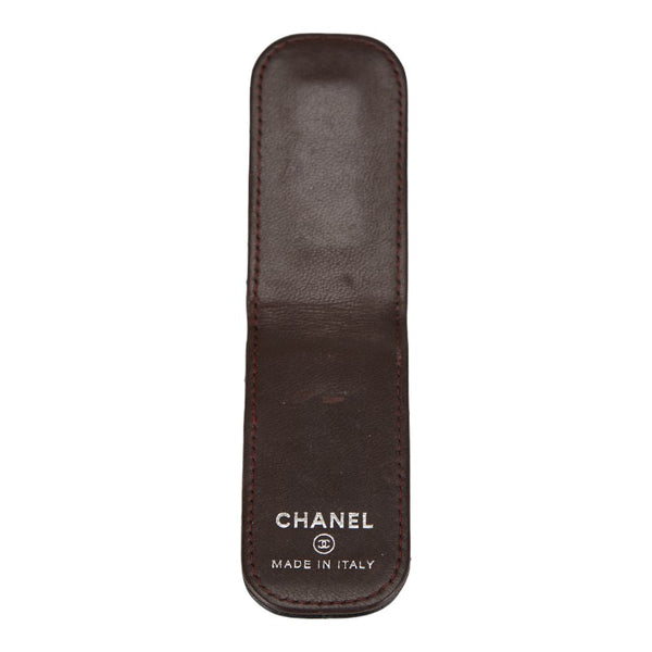 シャネル ココマーク マトラッセ マネークリップ ブラック レザー レディース CHANEL 【中古】