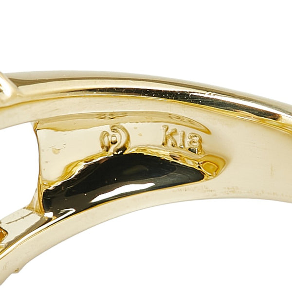 タサキ K18YG イエローゴールド オパール ダイヤ0.25ct リング 指輪 レディース TASAKI 15号 【中古】