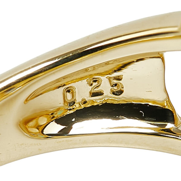 タサキ K18YG イエローゴールド オパール ダイヤ0.25ct リング 指輪 レディース TASAKI 15号 【中古】
