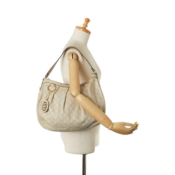 グッチ グッチシマ スーキー ワンショルダーバッグ ハンドバッグ 232955 ホワイト レザー レディース GUCCI 【中古】