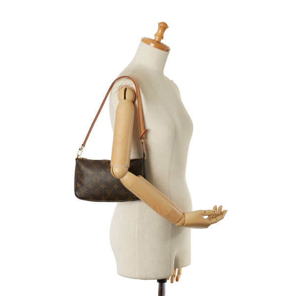 ルイ ヴィトン モノグラム ポシェット アクセソワール ハンドバッグ ポーチ M51980 ブラウン PVC レザー レディース LOUIS VUITTON 【中古】