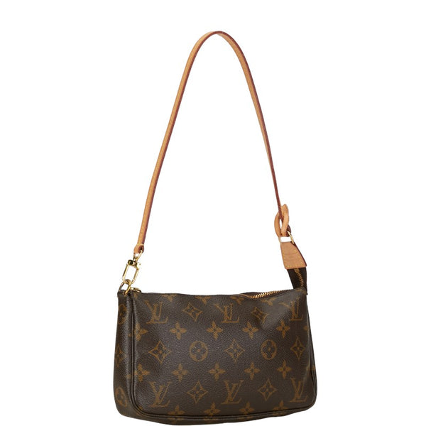 ルイ ヴィトン モノグラム ポシェット アクセソワール ハンドバッグ ポーチ M51980 ブラウン PVC レザー レディース LOUIS VUITTON 【中古】