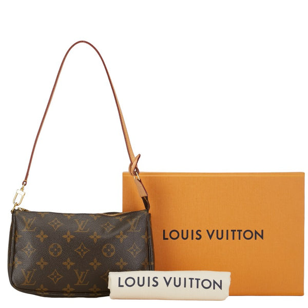 ルイ ヴィトン モノグラム ポシェット アクセソワール ハンドバッグ ポーチ M51980 ブラウン PVC レザー レディース LOUIS VUITTON 【中古】
