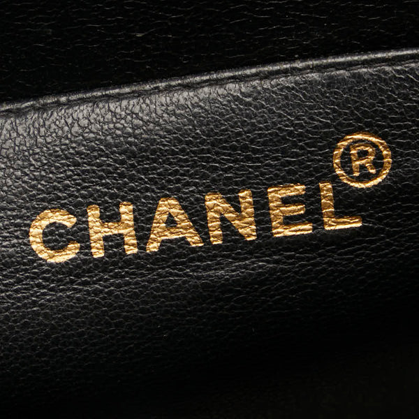 シャネル マトラッセ ダイアナ31 ハンドバッグ ブラック キャビアスキン レディース CHANEL 【中古】