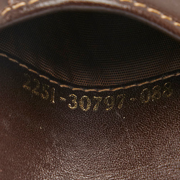 フェンディ ズッカ 二つ折り財布 ブラウン キャンバス レザー レディース FENDI 【中古】