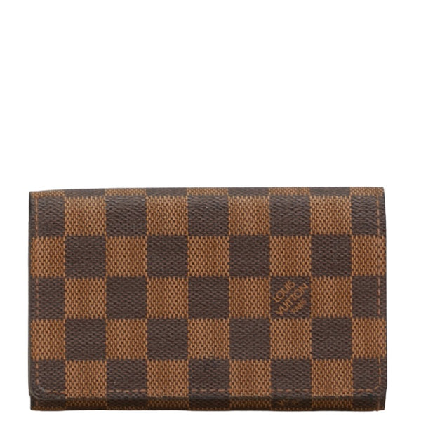 ルイ ヴィトン ダミエ トレゾール 二つ折り財布 N61736 ブラウン PVC レザー レディース LOUIS VUITTON 【中古】