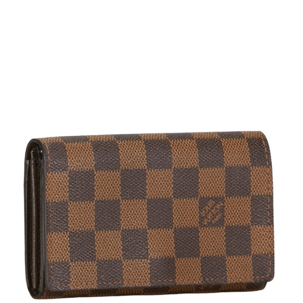 ルイ ヴィトン ダミエ トレゾール 二つ折り財布 N61736 ブラウン PVC レザー レディース LOUIS VUITTON 【中古】