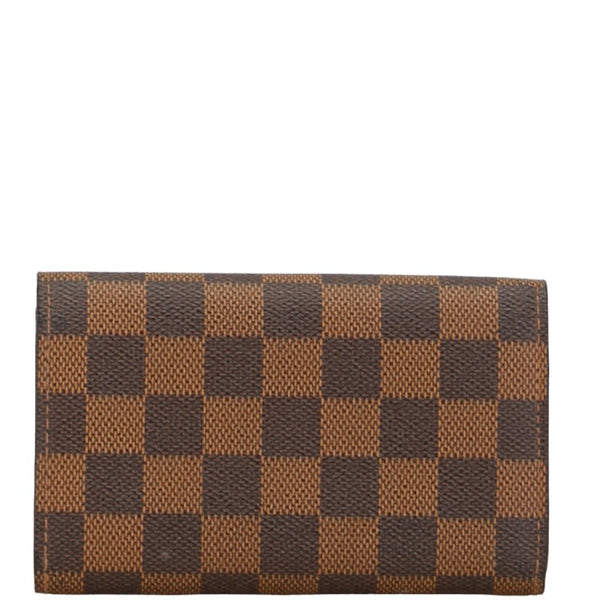 ルイ ヴィトン ダミエ トレゾール 二つ折り財布 N61736 ブラウン PVC レザー レディース LOUIS VUITTON 【中古】