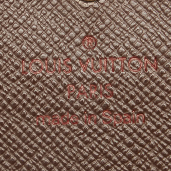 ルイ ヴィトン ダミエ トレゾール 二つ折り財布 N61736 ブラウン PVC レザー レディース LOUIS VUITTON 【中古】