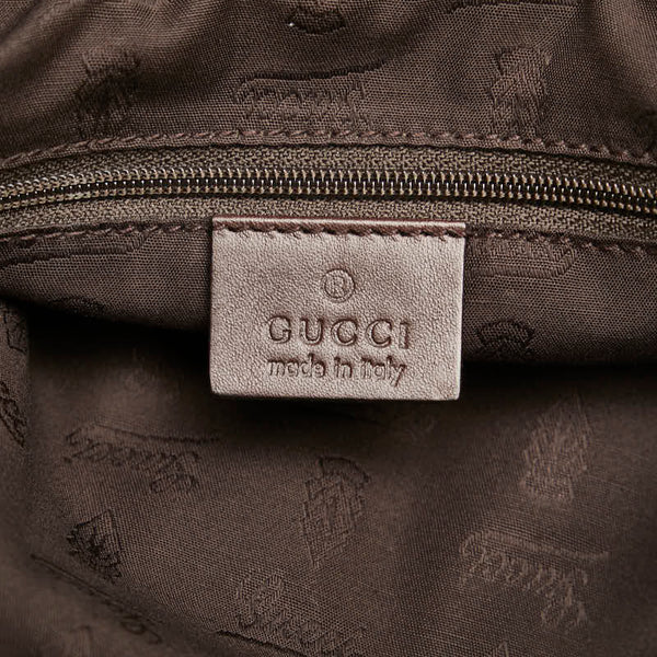グッチ グッチシマ スーキー ハンドバッグ トートバッグ 211944 ブラウン レザー レディース GUCCI 【中古】