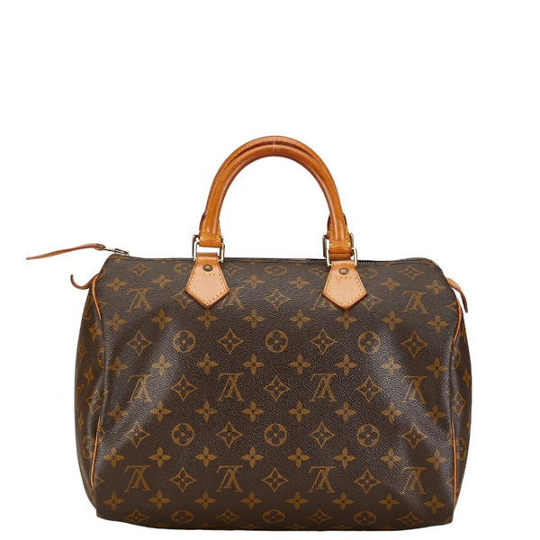 ルイ ヴィトン モノグラム スピーディ30 ハンドバッグ M41526 ブラウン PVC レザー レディース LOUIS VUITTON 【中古】