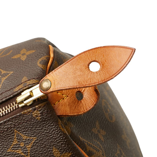 ルイ ヴィトン モノグラム スピーディ30 ハンドバッグ M41526 ブラウン PVC レザー レディース LOUIS VUITTON 【中古】