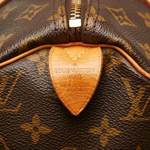 ルイ ヴィトン モノグラム スピーディ30 ハンドバッグ M41526 ブラウン PVC レザー レディース LOUIS VUITTON 【中古】