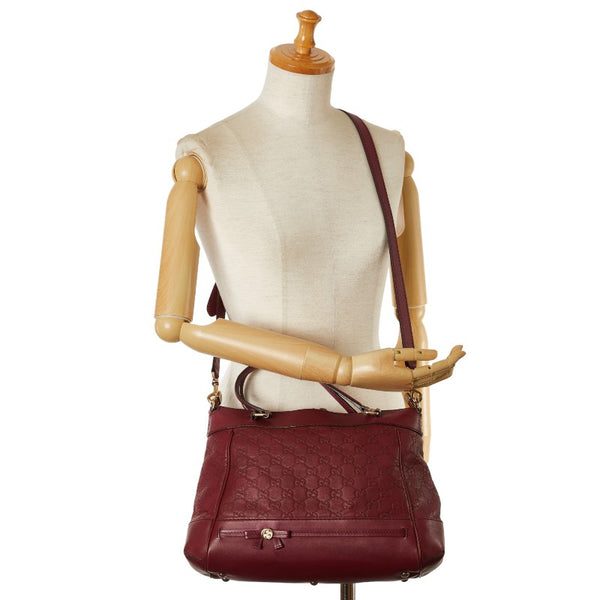 グッチ グッチシマ メイフィア ハンドバッグ ショルダーバッグ2WAY 269894 レッド レザー レディース GUCCI 【中古】