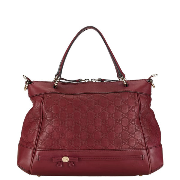 グッチ グッチシマ メイフィア ハンドバッグ ショルダーバッグ2WAY 269894 レッド レザー レディース GUCCI 【中古】