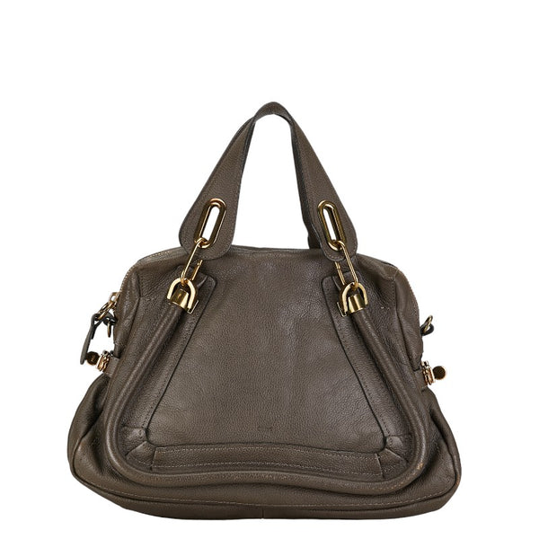 クロエ パラティ ハンドバッグ ショルダーバッグ 2WAY 8HS891-043 ブラウン レザー レディース Chloe 【中古】