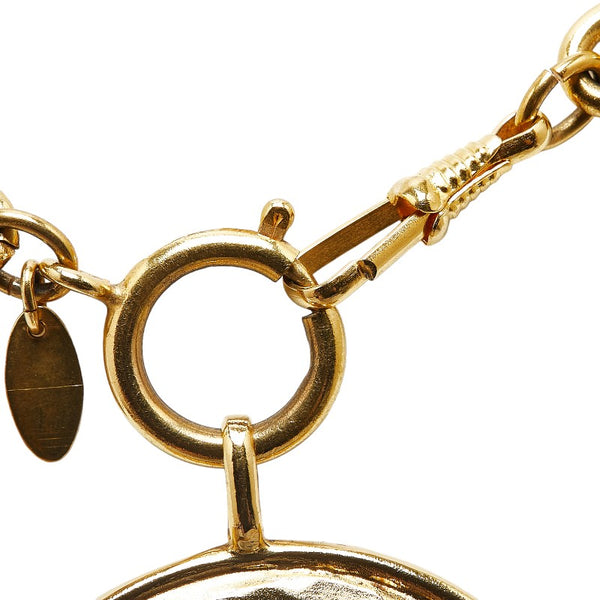 シャネル カンボン メダル ネックレス ゴールド メッキ レディース CHANEL 【中古】