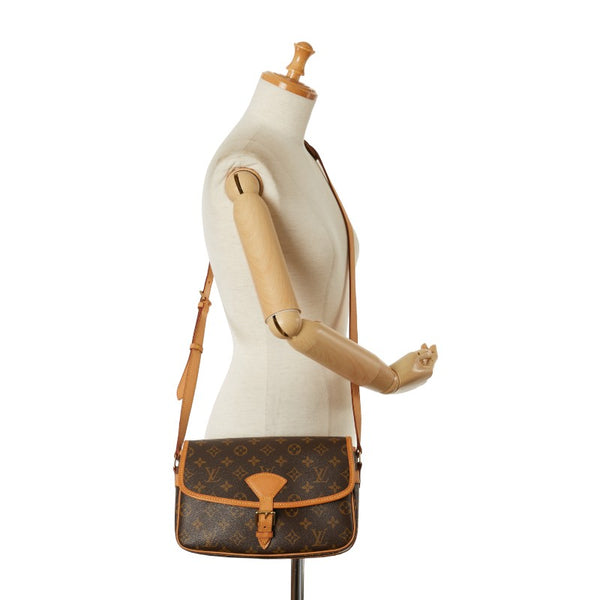 ルイ ヴィトン モノグラム ソローニュ 斜め掛け ショルダーバッグ M42250 ブラウン PVC レザー レディース LOUIS VUITTON 【中古】