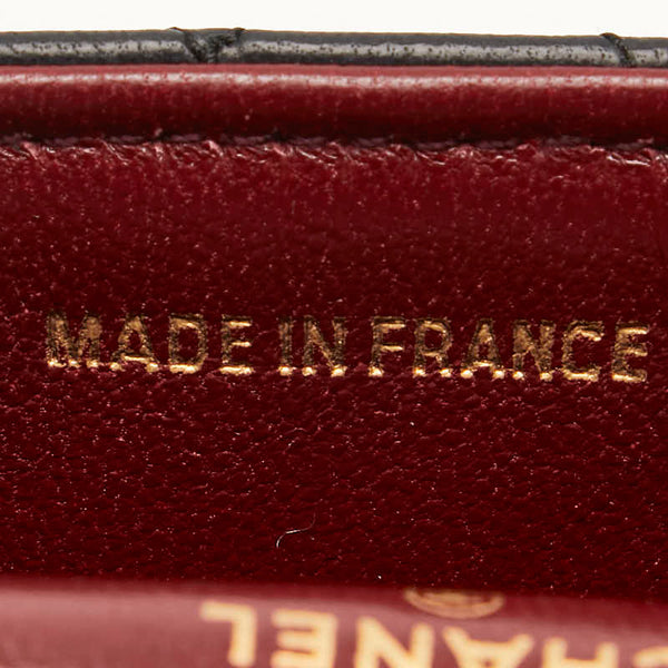 シャネル ミニミニマトラッセ ココマーク バッグチャーム ベルトチャーム ブラック レザー レディース CHANEL 【中古】