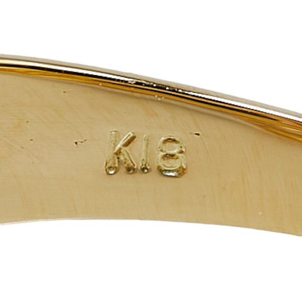 K18YG イエローゴールド ルビー石目無し ダイヤ0.01ct リング 指輪 レディース 14号 【中古】