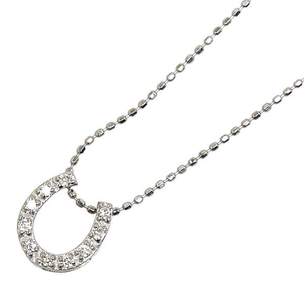 ホースシュー ネックレス K18WG ホワイトゴールド レディース 【中古】