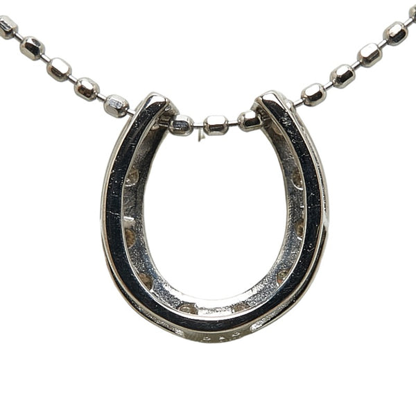 ホースシュー ネックレス K18WG ホワイトゴールド レディース 【中古】