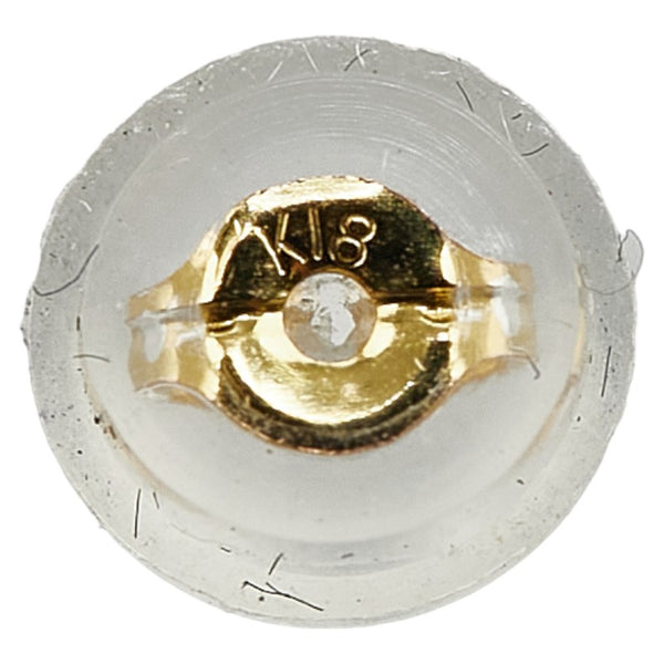 クロス ラインストーン モチーフ ピアス K18YG イエローゴールド レディース 【中古】