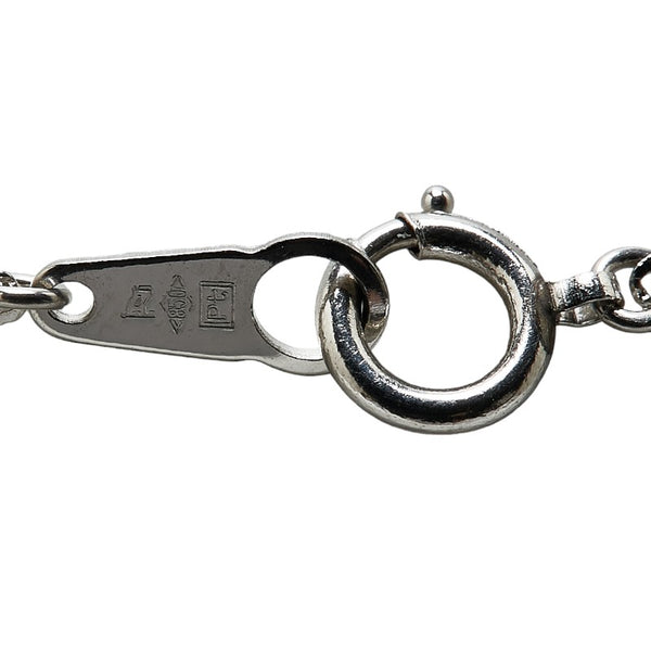 Pt900 プラチナ Pt850 プラチナ ブラックパール約10mm ダイヤ0.04ct ネックレス レディース 【中古】