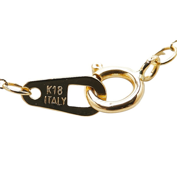 フラワー 花 モチーフ ネックレス K18YG イエローゴールド レディース 【中古】