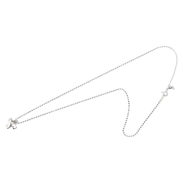 クロス モチーフ ネックレス K18WG ホワイトゴールド レディース 【中古】