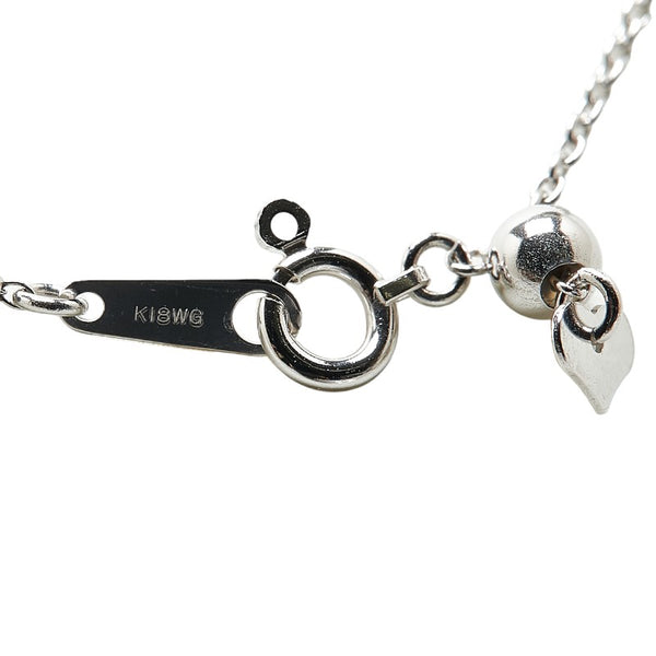 クロス モチーフ ネックレス K18WG ホワイトゴールド レディース 【中古】