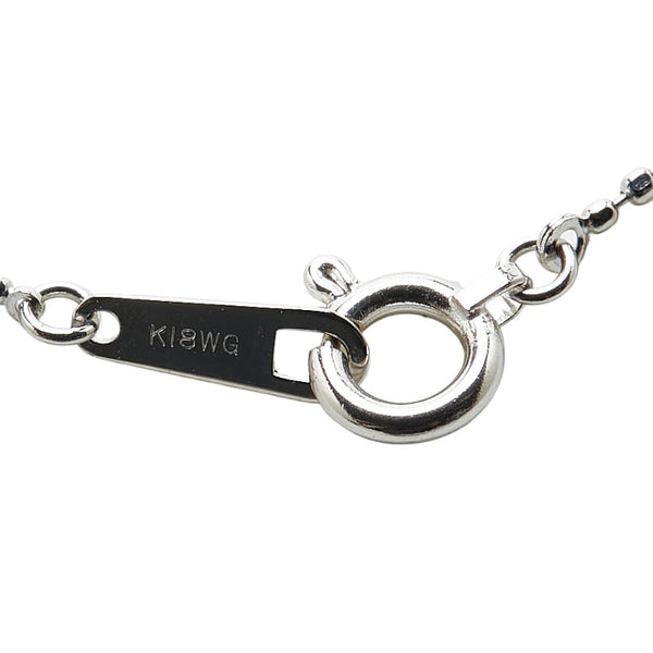 クロス 十字架 ネックレス K18WG ホワイトゴールド レディース 【中古】