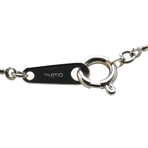 Pt900 プラチナ Pt850 プラチナ ダイヤ0.15ct ネックレス レディース 【中古】