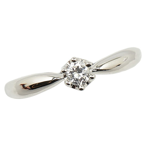 コムサ デ モード Pt900 プラチナ ダイヤ0.11ct シャリテ リング 指輪 #48 レディース COMME CA DU MODE 8号 【中古】