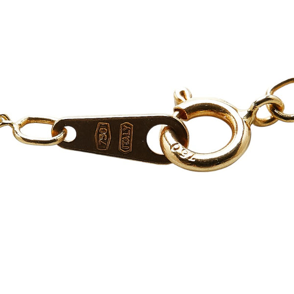 ゴールド レッド K18YG イエローゴールド ルビー0.45ct ダイヤ0.20ct ネックレス レディース 【中古】