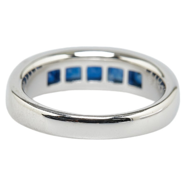 Pt900 プラチナ サファイア1.73ct 一文字 リング 指輪 レディース 11.5号 【中古】