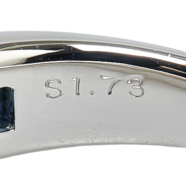 Pt900 プラチナ サファイア1.73ct 一文字 リング 指輪 レディース 11.5号 【中古】