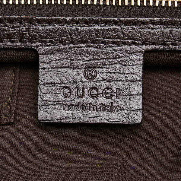 グッチ GGキャンバス ホースビット シェリーライン 斜め掛け ショルダーバッグ 141506 ベージュ ブラウン キャンバス レザー レディース GUCCI 【中古】