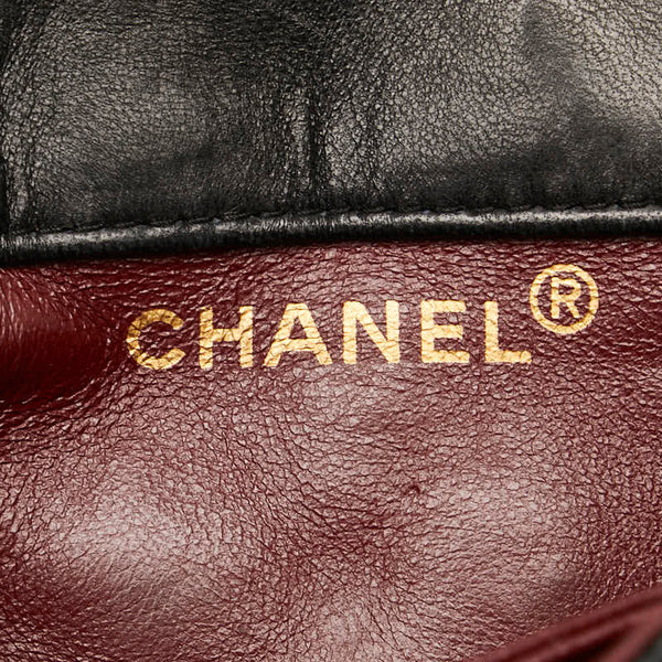 シャネル マトラッセ23 ココマーク シングルフラップ チェーン ショルダーバッグ ブラック ラムスキン レディース CHANEL 【中古】