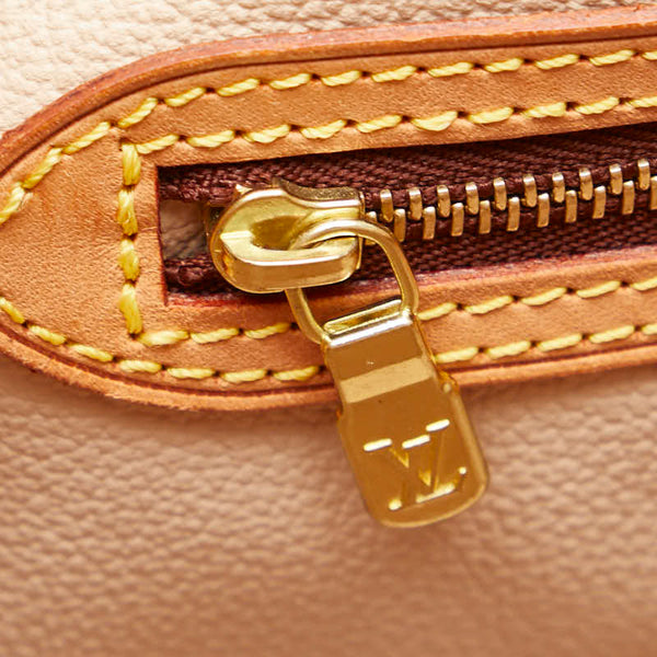 ルイ ヴィトン モノグラム プチ バケットPM トートバッグ ショルダーバッグ M42238 ブラウン PVC レザー レディース LOUIS VUITTON 【中古】