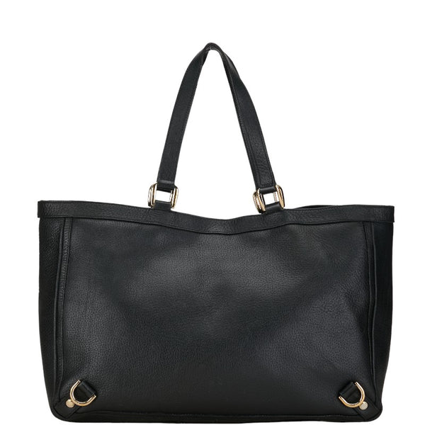 グッチ アビー ショルダーバッグ トートバッグ 141472 ブラック レザー レザー レディース GUCCI 【中古】