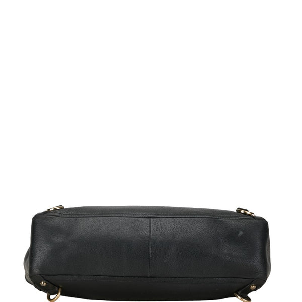 グッチ アビー ショルダーバッグ トートバッグ 141472 ブラック レザー レザー レディース GUCCI 【中古】