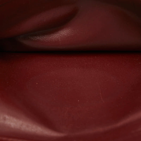 カルティエ マストライン 長財布 ロングウォレット ボルドー ワインレッド レザー レディース CARTIER 【中古】