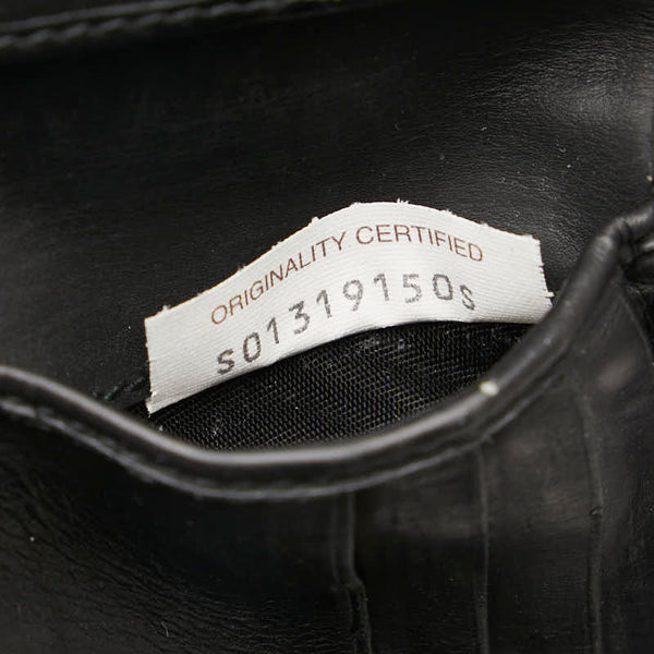 ボッテガヴェネタ 二つ折り財布 ブラック レザー レディース BOTTEGAVENETA 【中古】