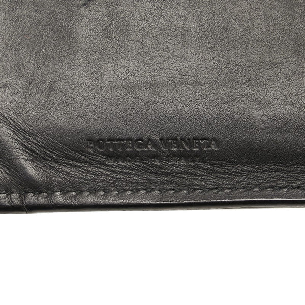ボッテガヴェネタ 二つ折り財布 ブラック レザー レディース BOTTEGAVENETA 【中古】