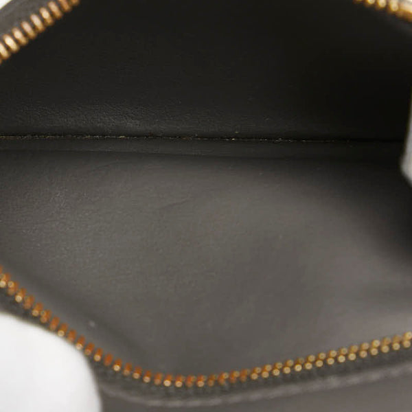 セリーヌ ラージ ストラップウォレット 長財布 グレー レザー レディース CELINE 【中古】