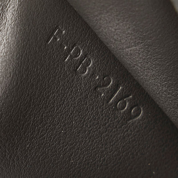 セリーヌ ラージ ストラップウォレット 長財布 グレー レザー レディース CELINE 【中古】