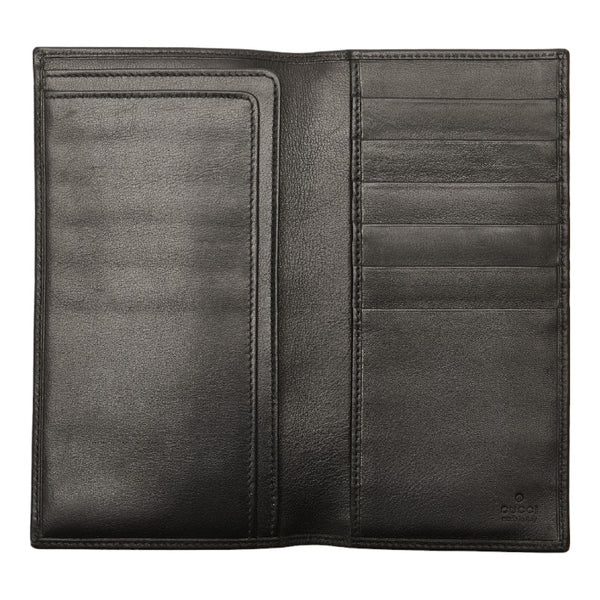 グッチ ロゴ 長財布 120959 ブラック レザー レディース GUCCI 【中古】