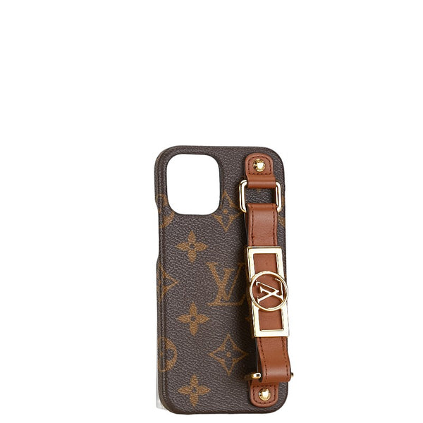 ルイ ヴィトン モノグラム バンパー ドーフィーヌ iPhoneケース iPhone12/12Pro用 M69782 ブラウン PVC レザー レディース LOUIS VUITTON 【中古】